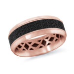 Mardini 8mm Men's Wedding Band in 14K Pink Gold MRDA-017-8P