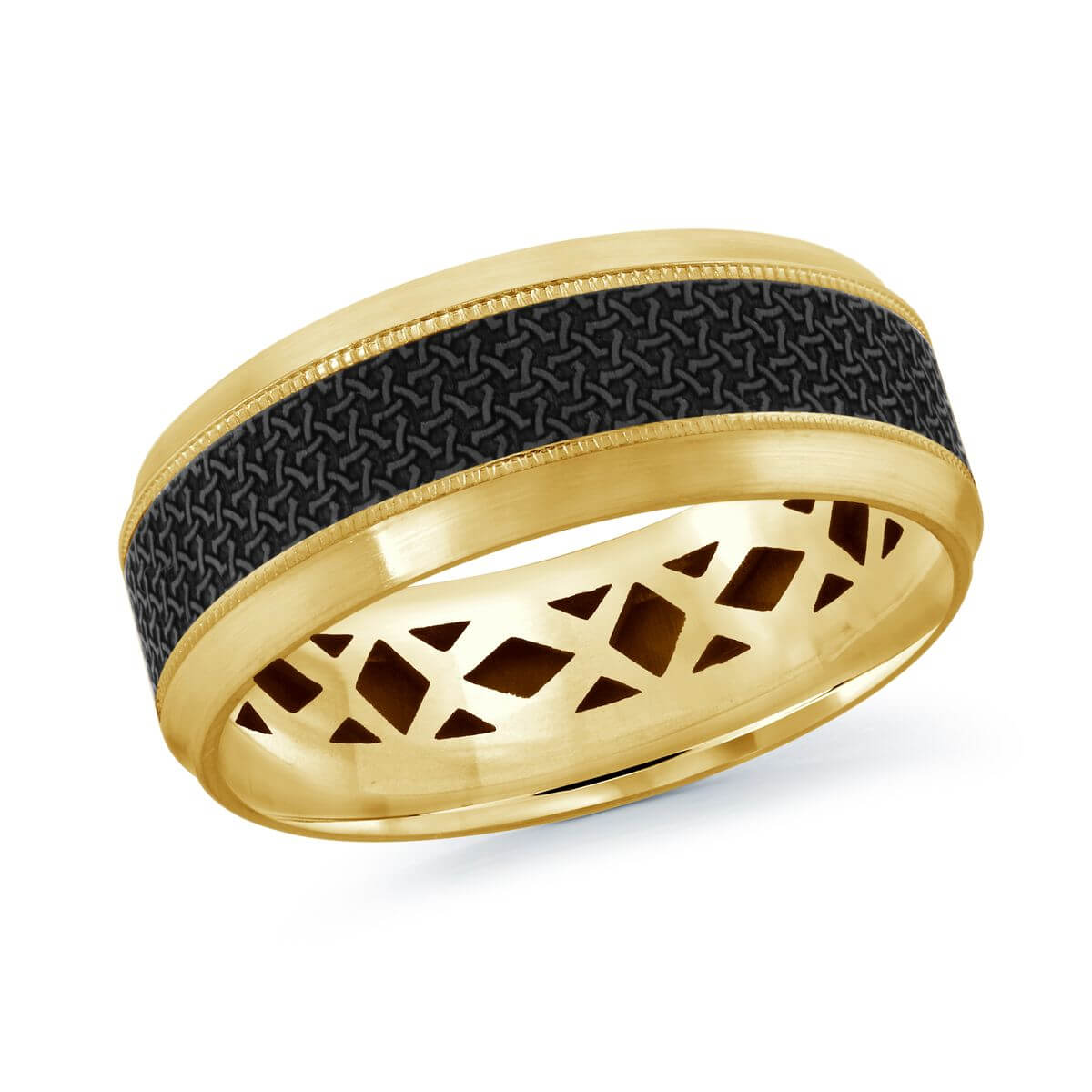 Mardini 8mm Men's Wedding Band in 14K Yellow Gold MRDA-017-8Y