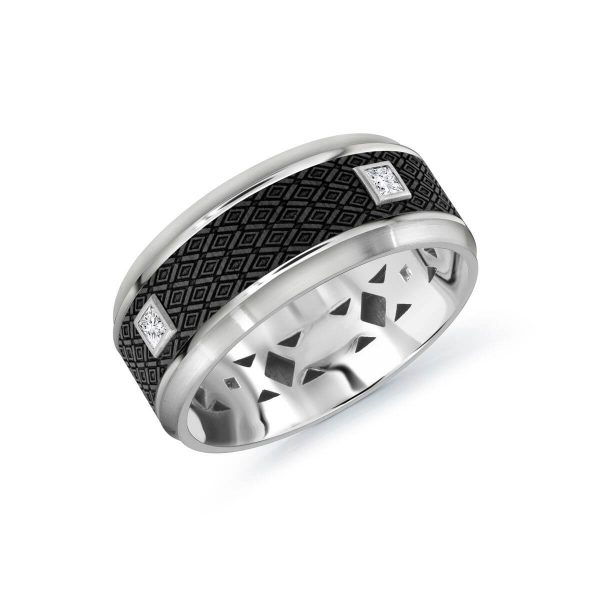 Mardini 9mm Men's Wedding Band in 14K White Gold MRDA-024-9W20