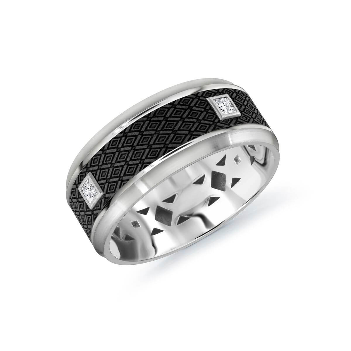 Mardini 9mm Men's Wedding Band in 14K White Gold MRDA-024-9W20