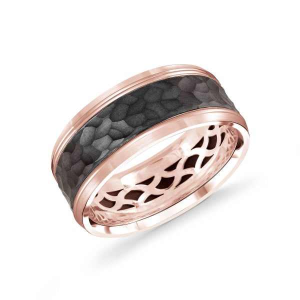 Mardini 9mm Men's Wedding Band in 14K Pink Gold MRDA-040-9P