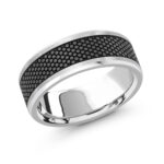 Mardini 8mm Men's Wedding Band in 14K White Gold MRDA-044-8W