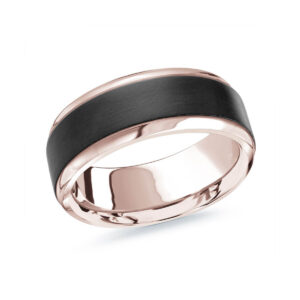 Mardini 8mm Men's Wedding Band in 14K Pink Gold MRDA-060-8P