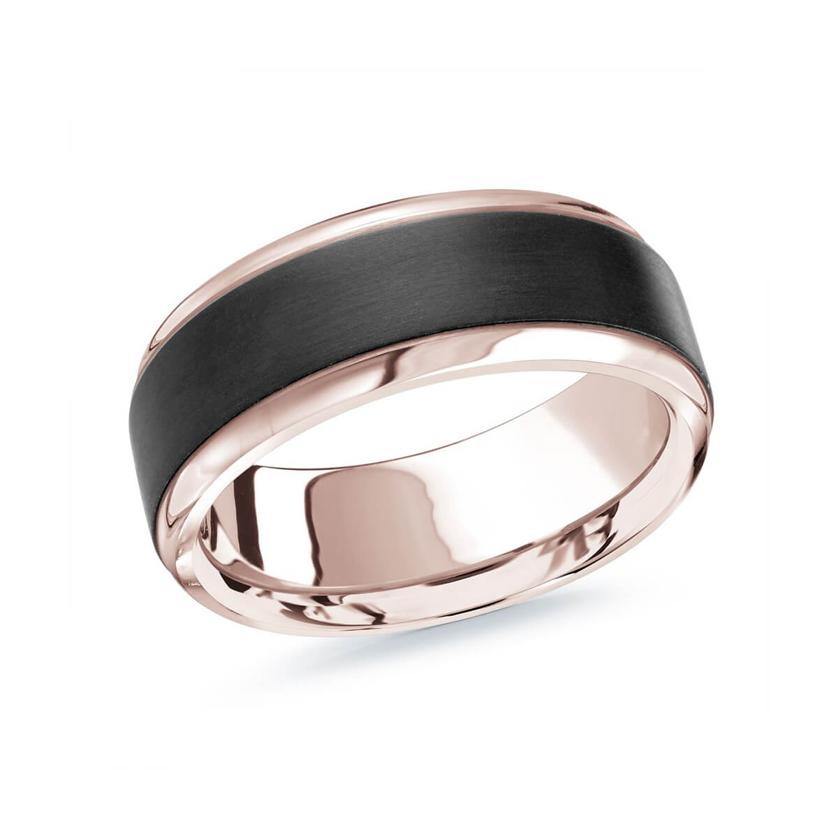 Mardini 8mm Men's Wedding Band in 14K Pink Gold MRDA-060-8P