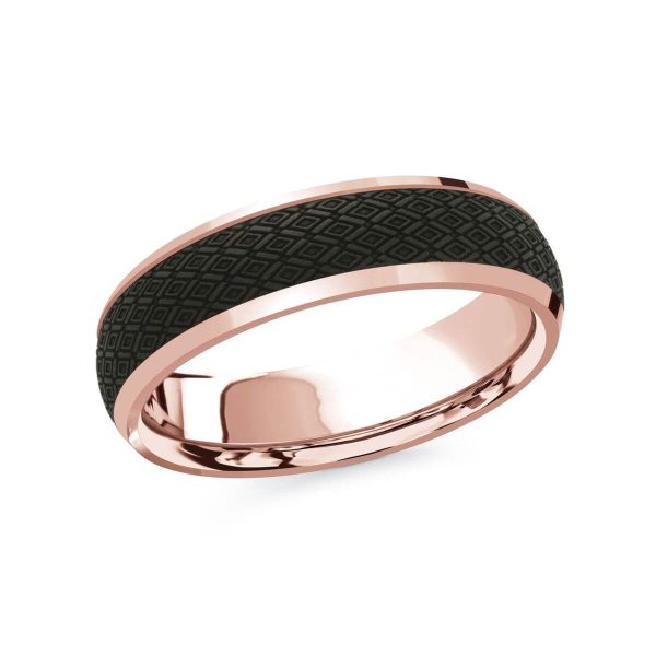 Mardini 6mm Men's Wedding Band in 14K Pink Gold MRDA-074-6P