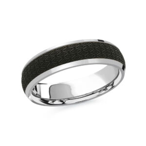 Mardini 6mm Men's Wedding Band in 14K White Gold MRDA-074-6W