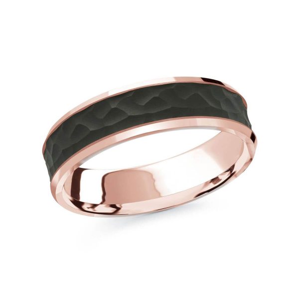 Mardini 6mm Men's Wedding Band in 14K Pink Gold MRDA-075-6P