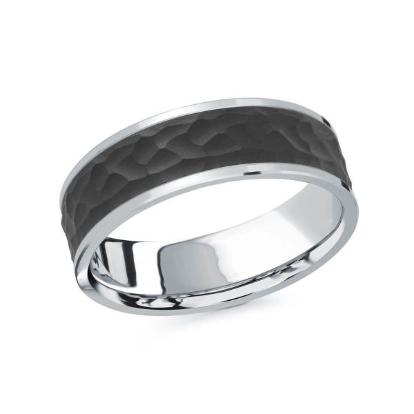Mardini 7mm Men's Wedding Band in 14K White Gold MRDA-076-7W