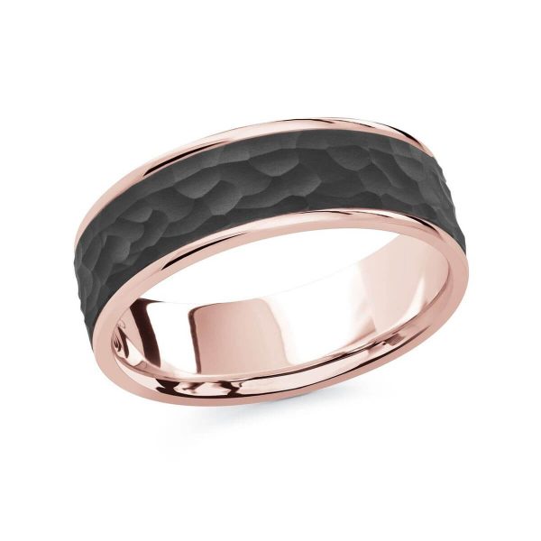 Mardini 7mm Men's Wedding Band in 14K Pink Gold MRDA-078-7P