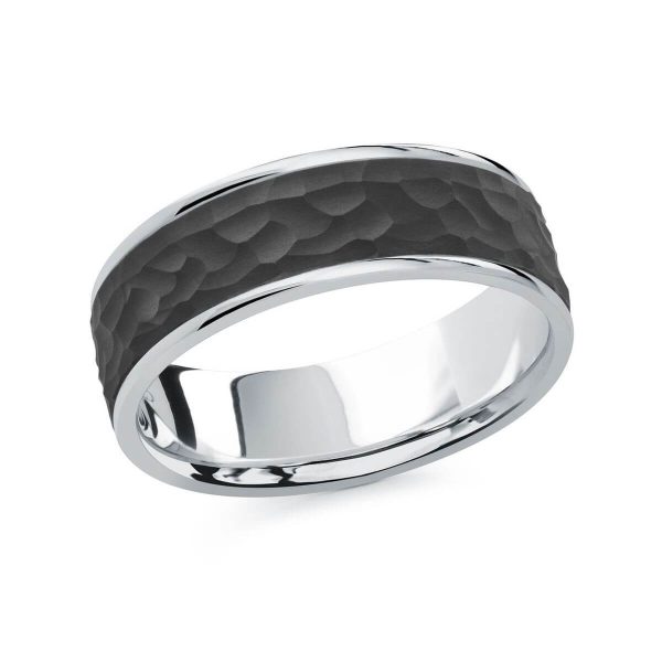 Mardini 7mm Men's Wedding Band in 14K White Gold MRDA-078-7W