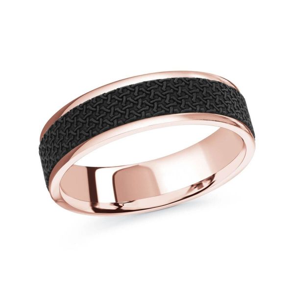 Mardini 6mm Men's Wedding Band in 14K Pink Gold MRDA-087-6P