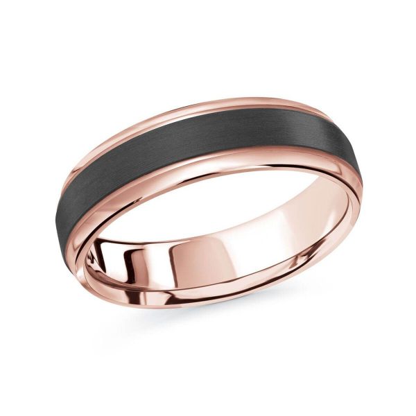 Mardini 6mm Men's Wedding Band in 14K Pink Gold MRDA-088-6P