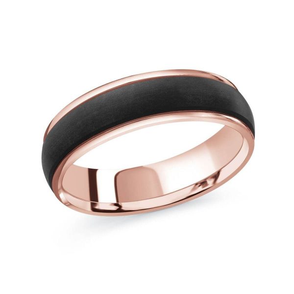 Mardini 6mm Men's Wedding Band in 14K Pink Gold MRDA-091-6P