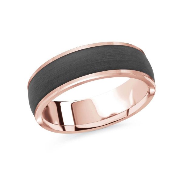 Mardini 7mm Men's Wedding Band in 14K Pink Gold MRDA-092-7P