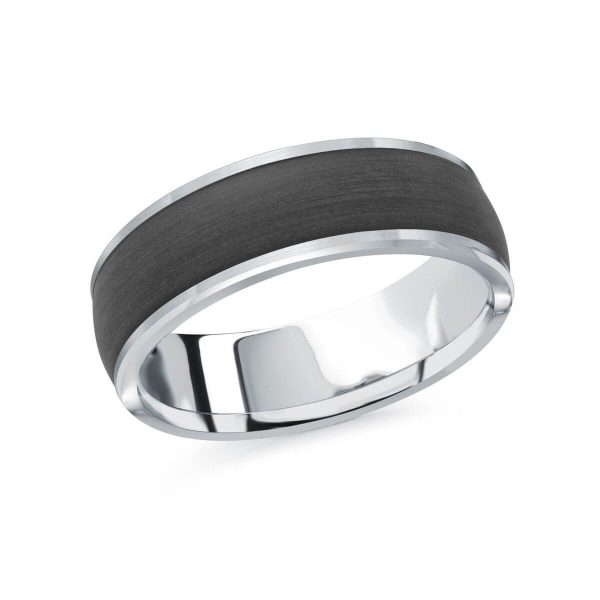 Mardini 7mm Men's Wedding Band in 14K White Gold MRDA-092-7W