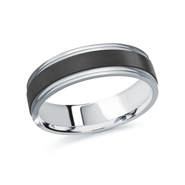 Mardini 6mm Men's Wedding Band in 14K White Gold MRDA-097-6W
