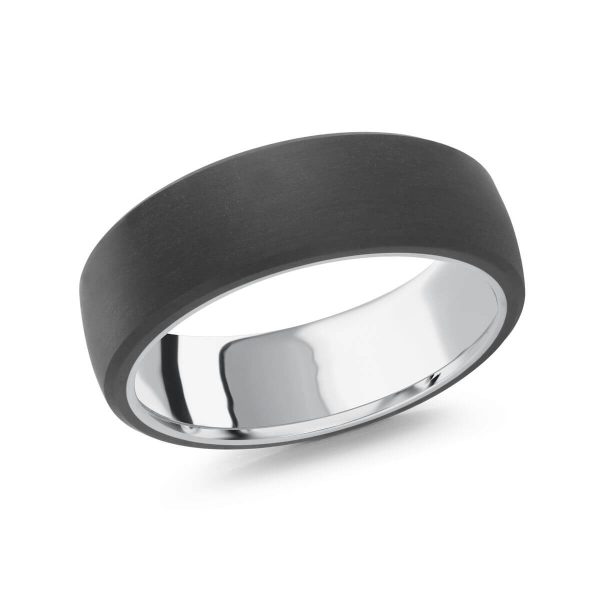 Mardini 7mm Men's Wedding Band in 14K White Gold MRDA-104-7W