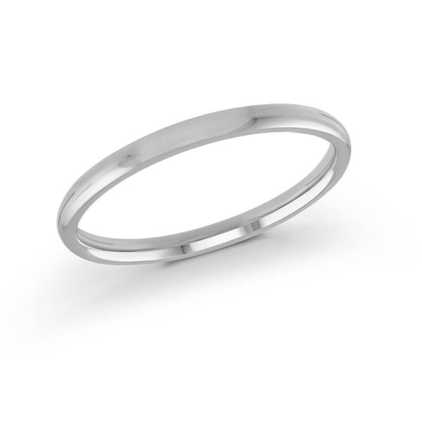 Malo 2mm Men's Wedding Band in 10K White Gold J-100-02WG