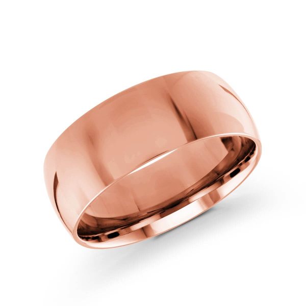 Malo 8mm Men's Wedding Band in 10K Pink Gold J-100-08PL