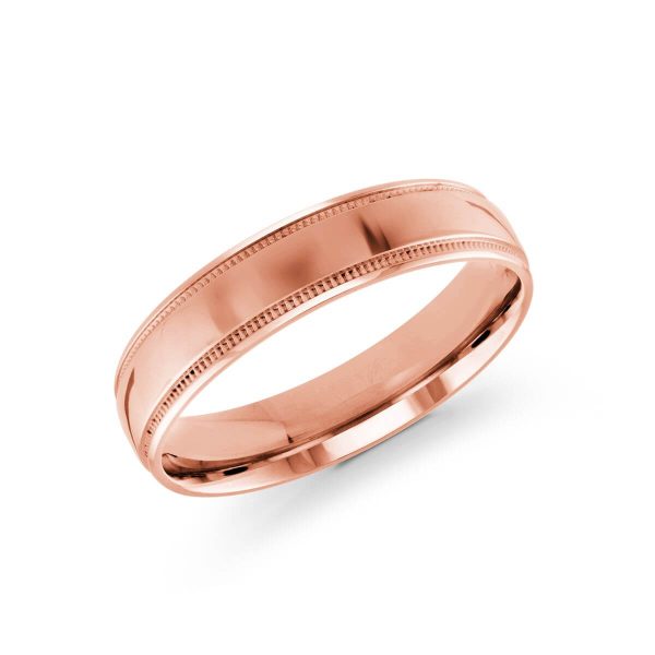 Malo 5mm Men's Wedding Band in 10K Pink Gold J-209-05PG