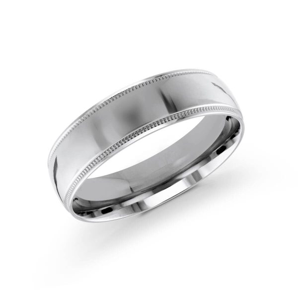 Malo 6mm Men's Wedding Band in 10K White Gold J-209-06WG