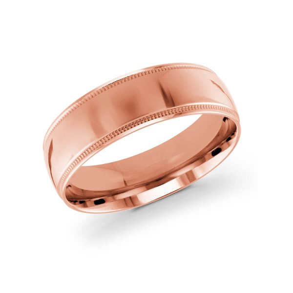 Malo 7mm Women's Wedding Band in 10K Pink Gold J-209-07PL