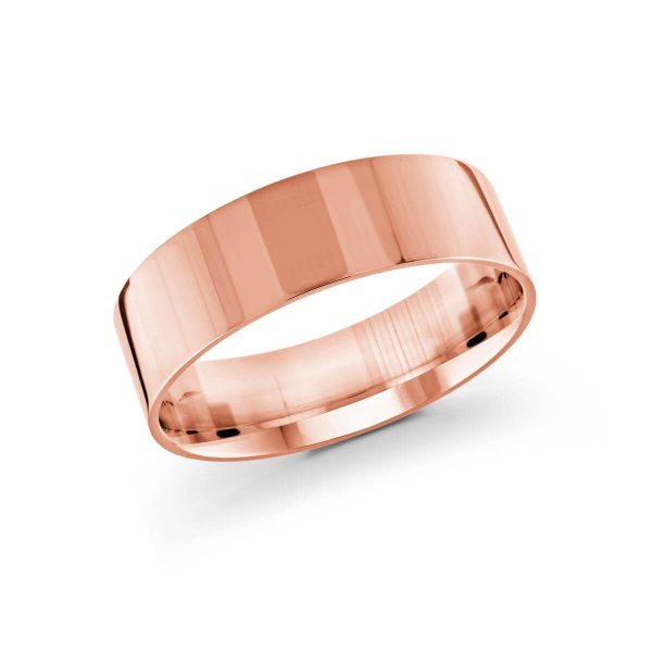 Malo 7mm Men's Wedding Band in 10K Pink Gold J-213-07PG
