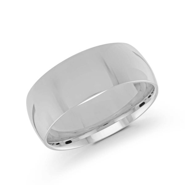 Malo 8mm Men's Wedding Band in 10K White Gold J-217-08WG