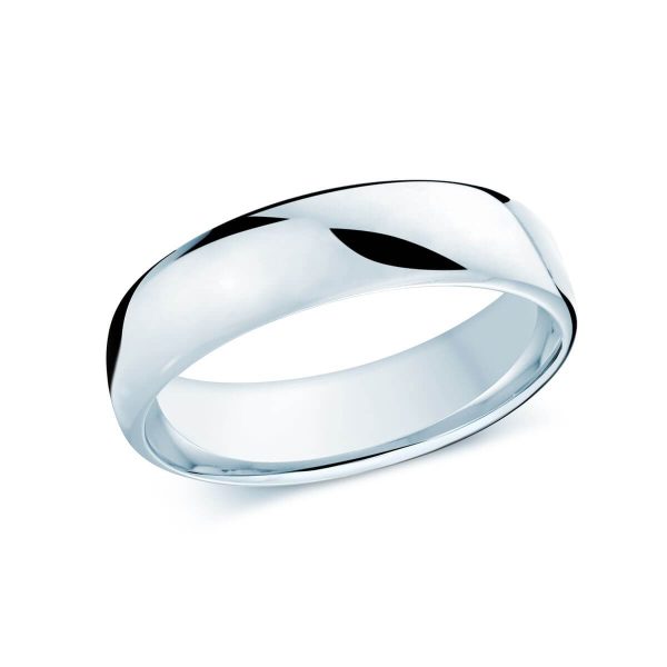 Malo 6mm Men's Wedding Band in 10K White Gold J-308-06WG
