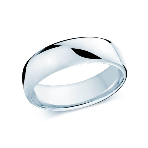 Malo 7mm Men's Wedding Band in 10K White Gold J-308-07WG