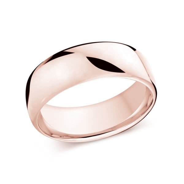 Malo 8mm Men's Wedding Band in 10K Pink Gold J-308-08PG