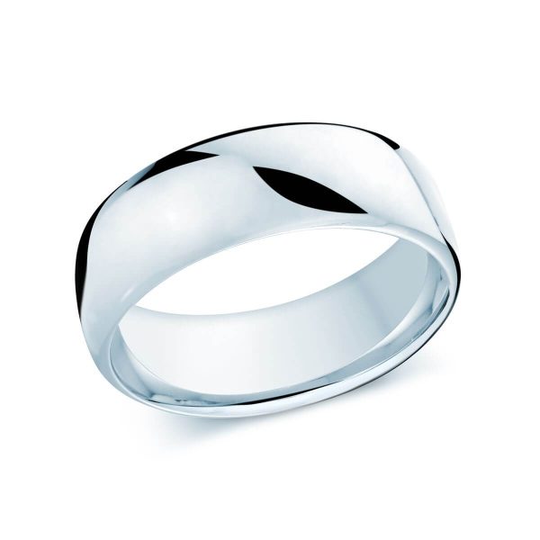 Malo 8mm Men's Wedding Band in 10K White Gold J-308-08WG