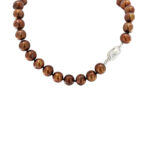 Silver 9-10mm Fresh Water Tinted Pearl Necklace S55298T18