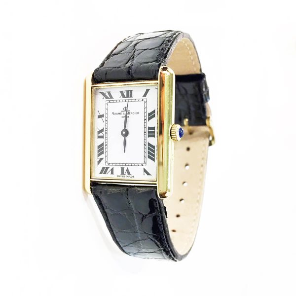 Baume and Mercier Gold Tank Pre-Owned Watch 4
