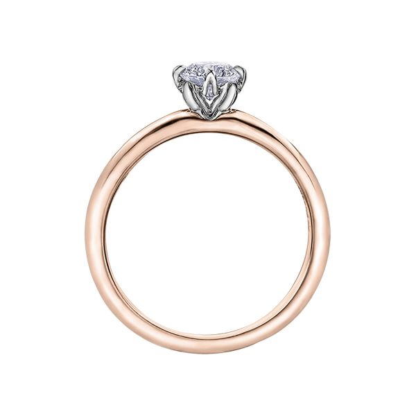 Maple Leaf Diamonds 18K Rose & White Gold Diamond Round cut Solitaire Engagement Ring R10050RW 2