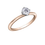 Maple Leaf Diamonds 18K Rose & White Gold Diamond Round cut Solitaire Engagement Ring R10050RW 3