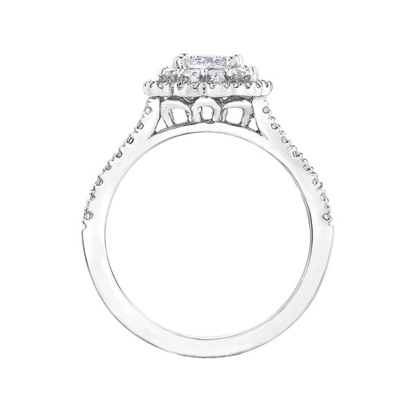 Maple Leaf Diamonds 18K White Gold Diamond Princess Cut Engagement Ring R30880WG/100-18 2