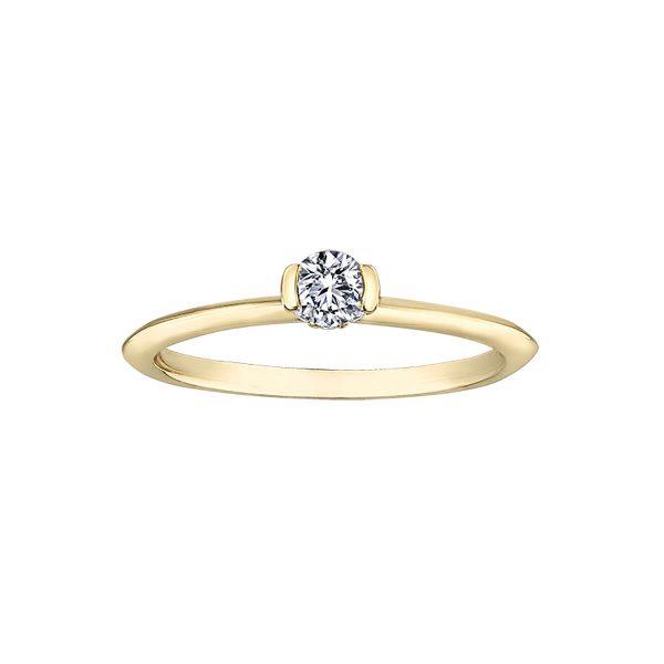 Maple Leaf Diamonds 14K Yellow Gold Diamond 0.18ct Round Brilliant-Cut Engagement Ring R31085/22