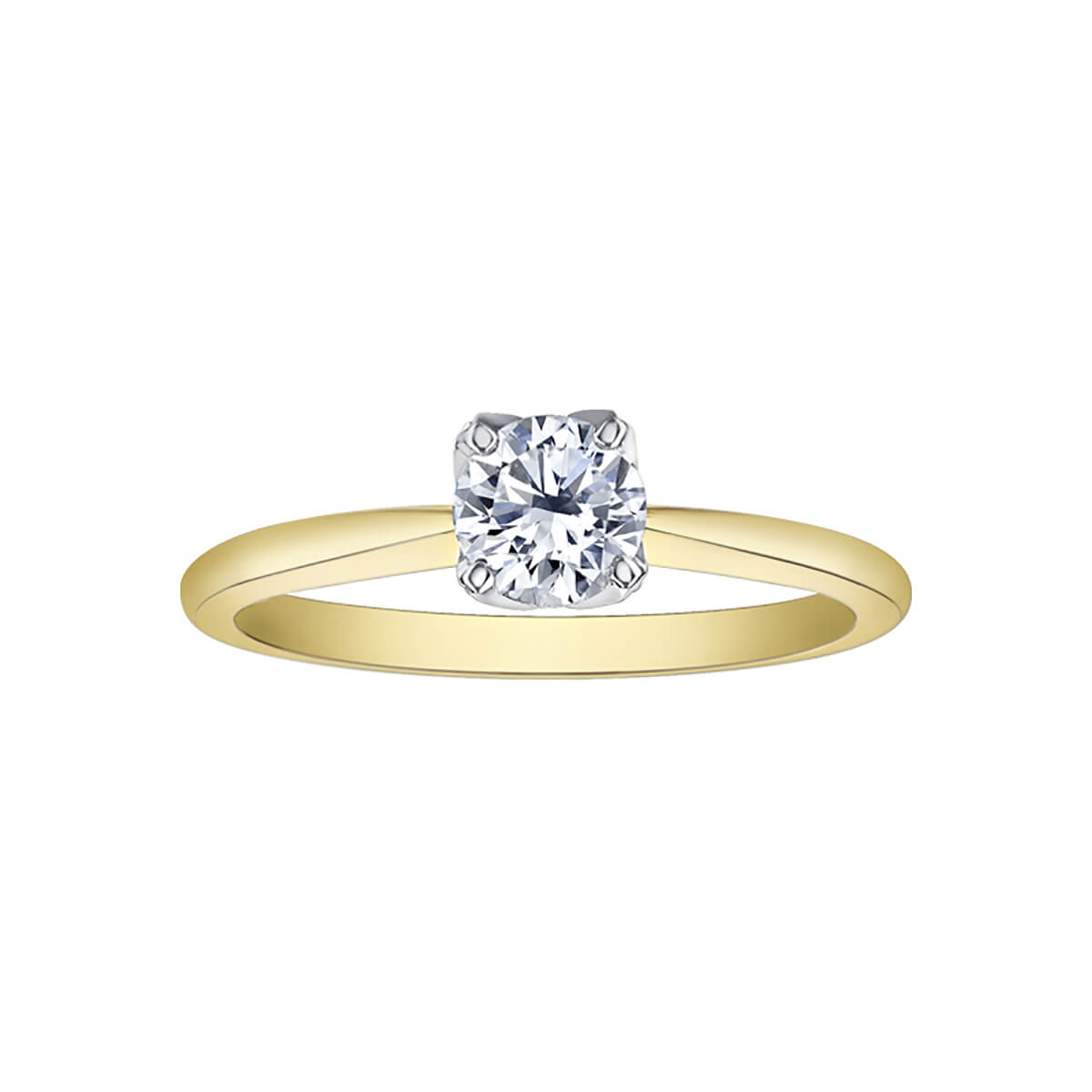 Maple Leaf Diamonds 18K White & Yellow Gold Diamond Round Brilliant-Cut Engagement Ring R31123YW