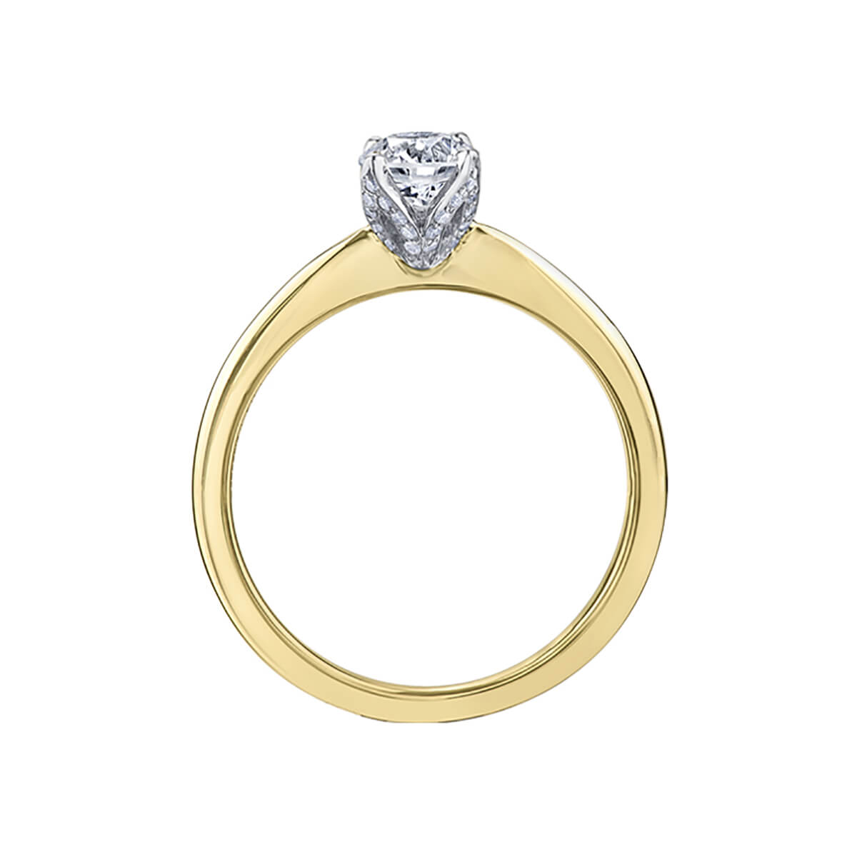 Maple Leaf Diamonds 18K White & Yellow Gold Diamond Round Brilliant-Cut Engagement Ring R31123YW 2