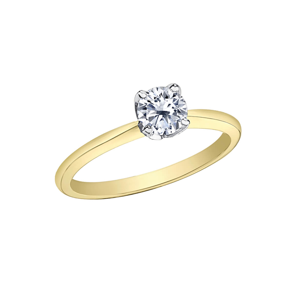 Maple Leaf Diamonds 18K White & Yellow Gold Diamond Round Brilliant-Cut Engagement Ring R31123YW 3