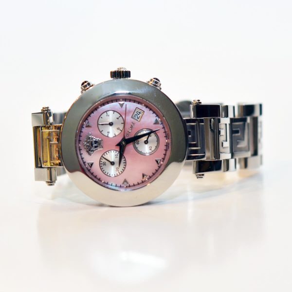 Versace Pre-Owned Pink Dial Watch 4